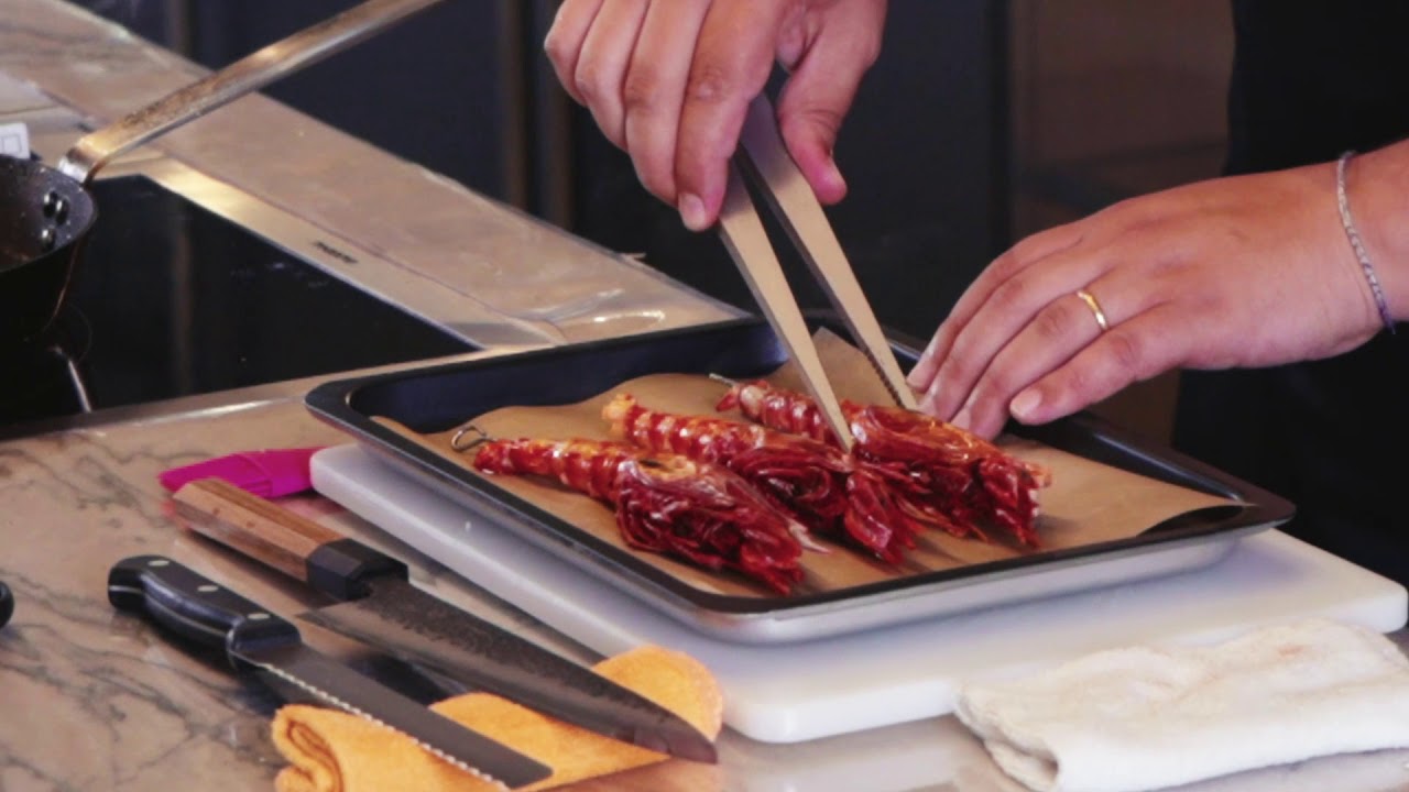 Gaggenau Home Chefs: Carabineros, smoked paprika sauce, chilli, toasted bread, herbs - Agustin Balbi