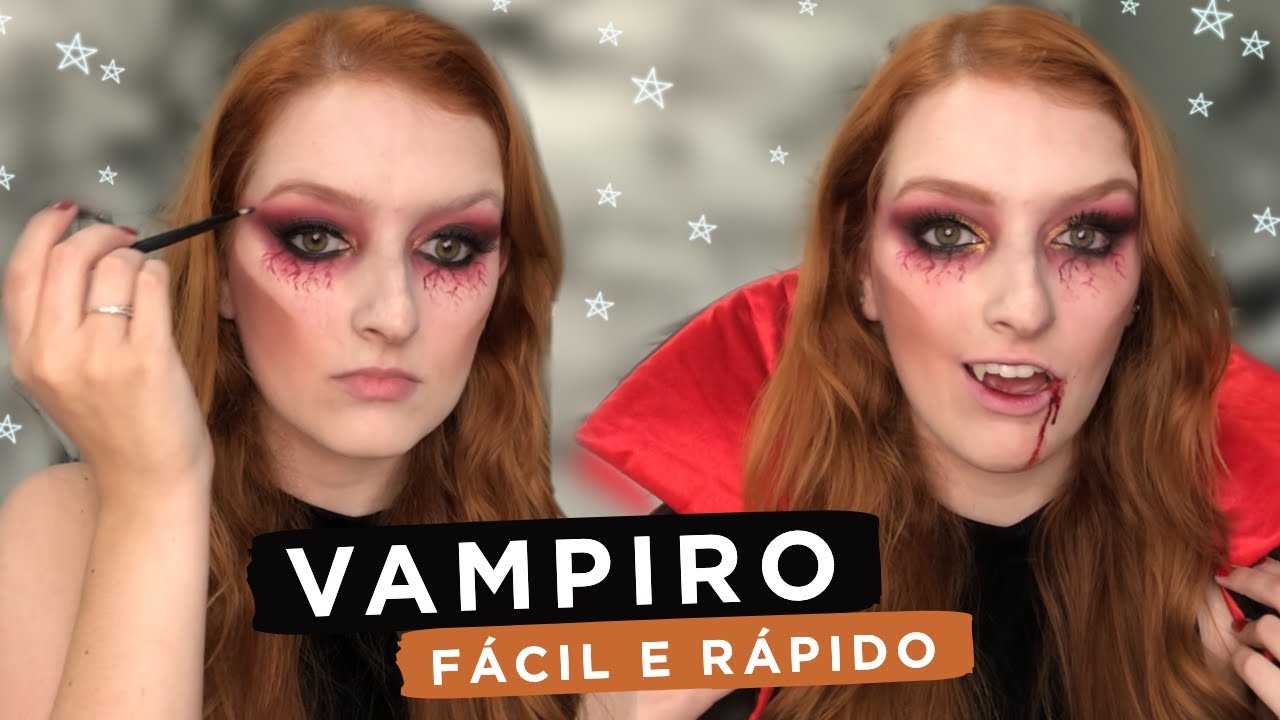Como fazer uma fantasia de vampiro - Simples e COMPLETA 🧛  Melhor  maquiagem para halloween, Halloween make, Maquiagem de dracula