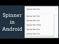 Tutoriel de studio android spinner