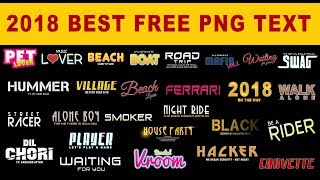 (2018 )Text png zip file download for picsart | png text download |