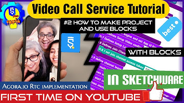 [ProjectLink✔]️Video Call Service in #SketchwarePro : || #Part2 || How to Use Rtc #Blocks | Tutorial