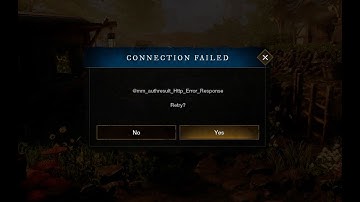 New World Error @mm_authresult_Http_Error_Response