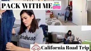 Pack with me to california || road trip and packing the car