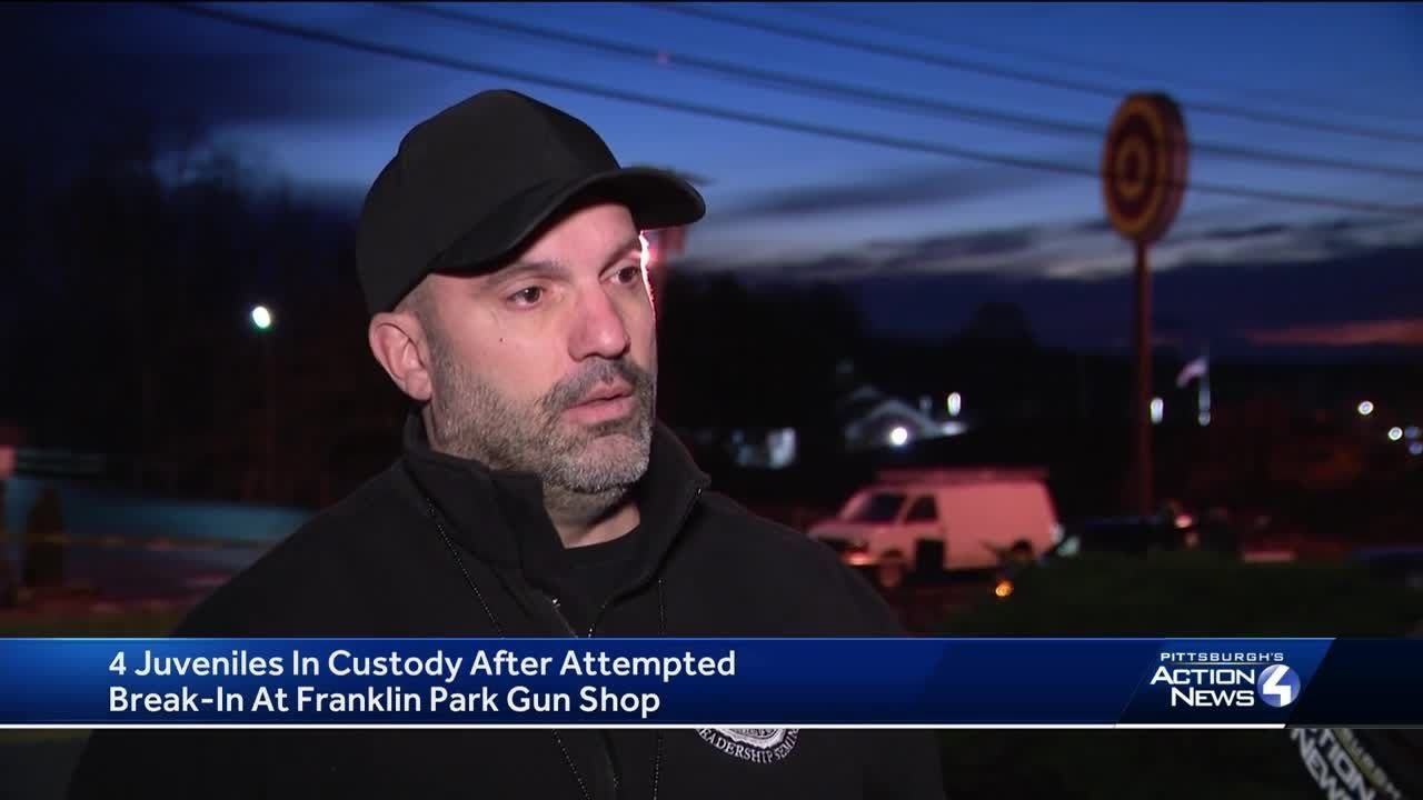 4 juveniles in custody after attempted break-in at Franklin Park gun ...