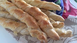 Сырные палочки из слоеного теста / Быстро и вкусно Сырные палочки из слоеного теста / Быстро и вкусно