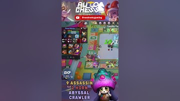 9 ASSASSIN 2 HORN CARRY ABYSSALCRAWLER #autochess #dota2autochess #teamfighttactics #shorts