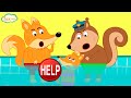 No no don't break safety pool rules - Fox Family Сartoon for kids Adventures #746