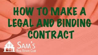 Components of a Legal Binding Contract