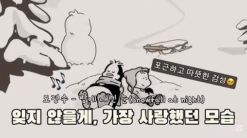 [도경수] 설렘 가득한 겨울 노래 - 밤에 내린 눈(Snowfall at night) 가사 / 영어가사 ☃️❄️  #도경수 #밤에내린눈 #가사해석