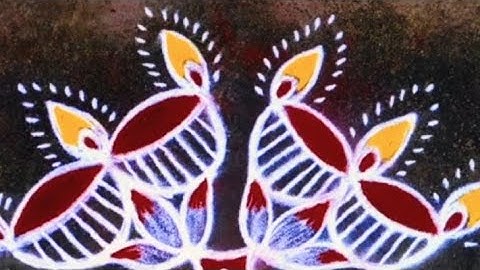 3 beautiful & attractive Karthigai deepam vilakku kolams collections in one vedio. 😍