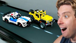 Reacting To LEGO CAR Crashes on Treadmill...