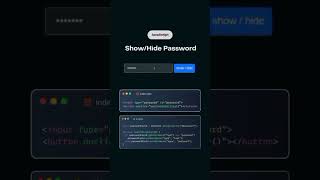 Show/Hide Password using JavaScript