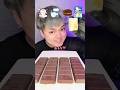 【ASMR】板チョコアイスに色々のせてたべまちた🍫❤️❤️