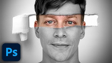 How to Quickly Create a Cool-looking, Torn Paper Portrait. Photoshop Tutorial 2022