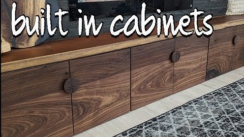 Built in cabinets with continuous grain