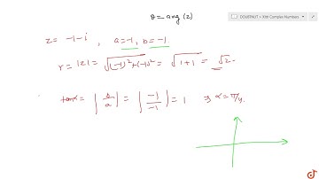 Write the following complex numbers in the polar form:  ltmath gt  ltmrow gt  ltmo gt−