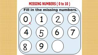 Rote Counting 0-10 &Missing Numbers Kindergarten Worksheet 0-10 explanation by professional teacher
