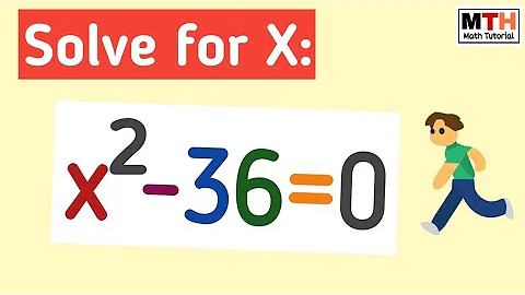 Solve x^2-36=0 (Two Methods) || Solve x2-36=0