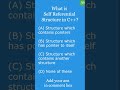 C++ MCQ 39: self referential structure #cpp #shorts