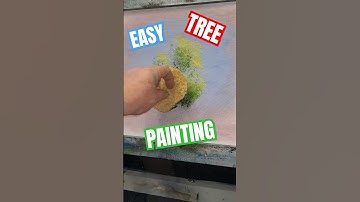 How to paint a tree super easy 🌳 #howtopaint #creativeart #shorts