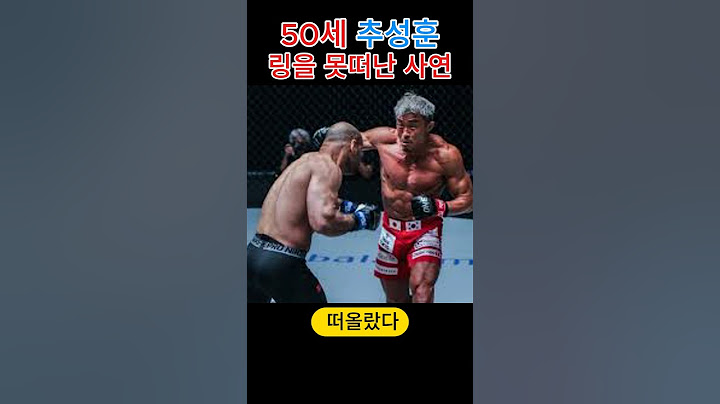 50세 추성훈, 딸을 위해 링 위를 떠나지 못한 사연