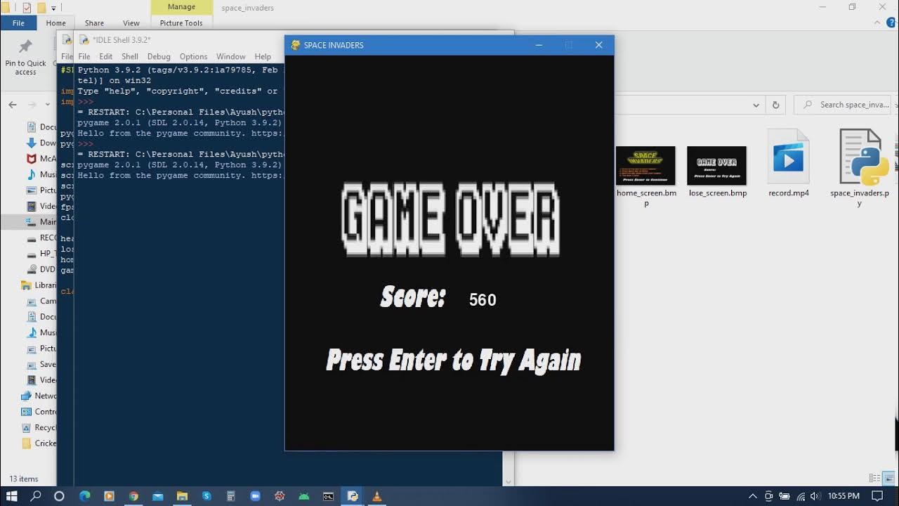 Space Invaders in Python with the Pygame Package - YouTube