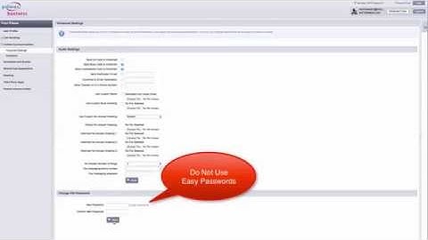 Primus Hosted Phone System - Sending Password Email – As an Admin