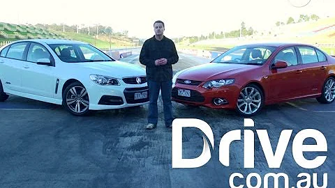 Ford XR6 Turbo v Commodore SS | Drag Race | Drive.com.au