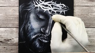 How to draw Jesus Christ | Easy Acrylic Painting Step By Step Tutorial For Beginners screenshot 2