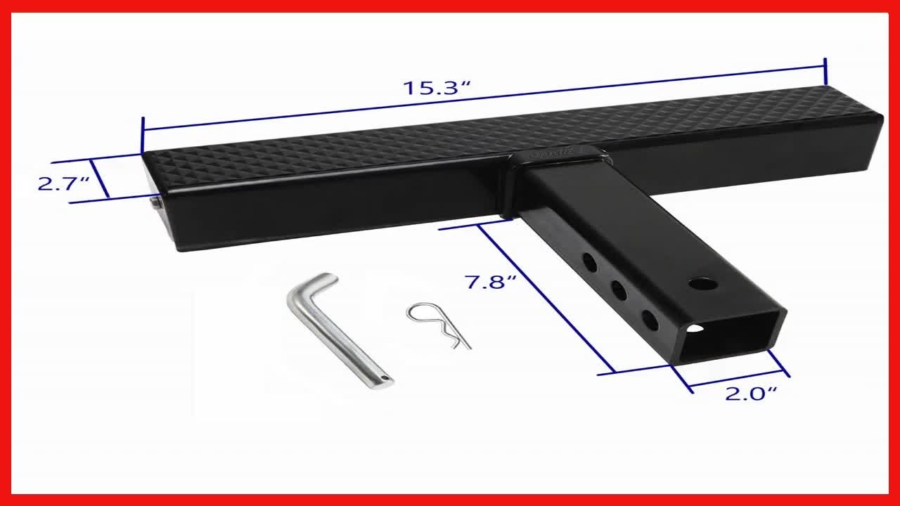 Eapele Hitch Step for 2” Receivers, Strong Steel Construction Rust Free  Powder Coated Finish with Hitch Pin, 400lbs Maximum Load