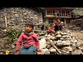 Life in villages high in mountains. Tibetan Village in the Himalayas.