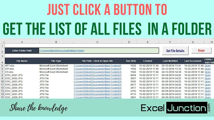 Get the LIST of all FILES in a FOLDER – EJ File Manager