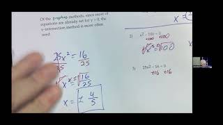 1523 Sec 3.2 Solving Quadratic Eqns (part 1)