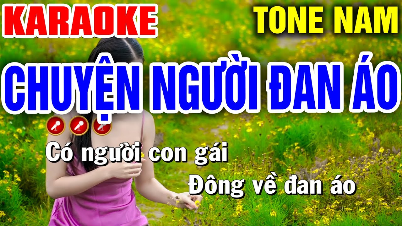 CHUYỆN NGƯỜI ĐAN ÁO Karaoke Liên Khúc Tone Nam | Tình Trần Karaoke