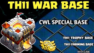 New Best Th11 Cwl Base With Link 2023 | Th11 War Base | Th11 Trophy Base | Base Th11 Terkuat