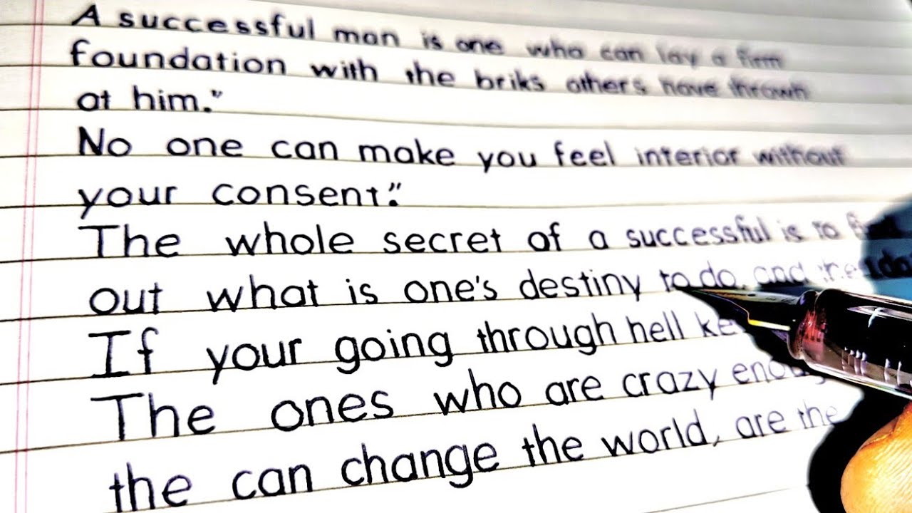 How to improve your handwriting 