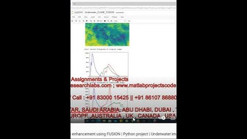 Underwater image enhancement using FUSION | Python project | Underwater image quality | Python