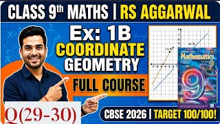 Class 9 Maths Ex-1B RS Aggarwal | Chapter 1 Coordinate Geometry 2026-27 | Full Solutions 🔥