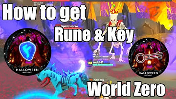 How to get the Rune & Key in World Zero | Halloween Spotlight | Pumpkins and Fallen King