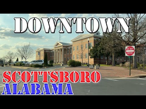 Scottsboro - Alabama - 4K Downtown Drive