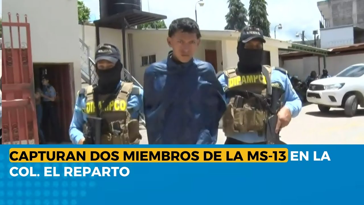 Capturan dos miembros de la MS-13 en la Col. El Reparto