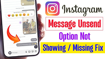 instagram message delete option not showing | instagram chat unsend message option not showing