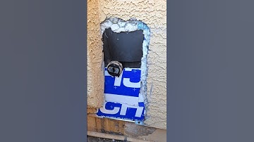 How to repair cut-out stucco wall #handyman #diy #plaster #masonry