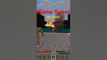 Minecraft Flame Turrets with No Mods! #minecraft  #minecraftbedrock #superhumanpowers