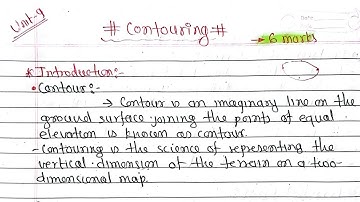Unit-9: Contouring|All Theory notes of Contouring|Surveying-I BE & Diploma Civil CTEVT|PU TU KU PoU
