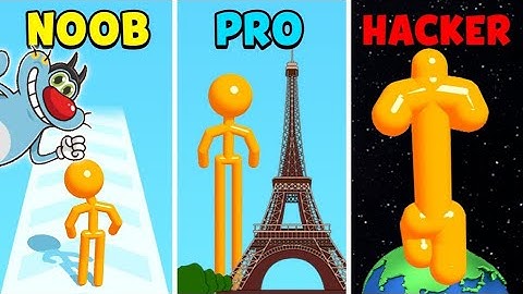 NOOB vs PRO vs HACKER | In Tall Man Run || With Oggy And Jack || Gaming Dip Oggy #shorts