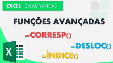 Função Avançada do Excel  CORRESP e ÍNDICE
