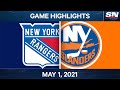 NHL Game Highlights | Rangers vs. Islanders – May. 1, 2021