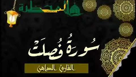 041 سورة فصلت للقارئ الموريتاني - سالم ولد محمد الأمين الملقب الداهن