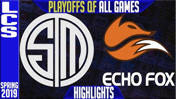 TSM vs FOX Highlights ALL GAMES | LCS Playoffs Quarterfinals Spring 2019 | Team Solomid vs Echo Fox